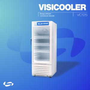 blue star vc125d energy efficient single door visicooler